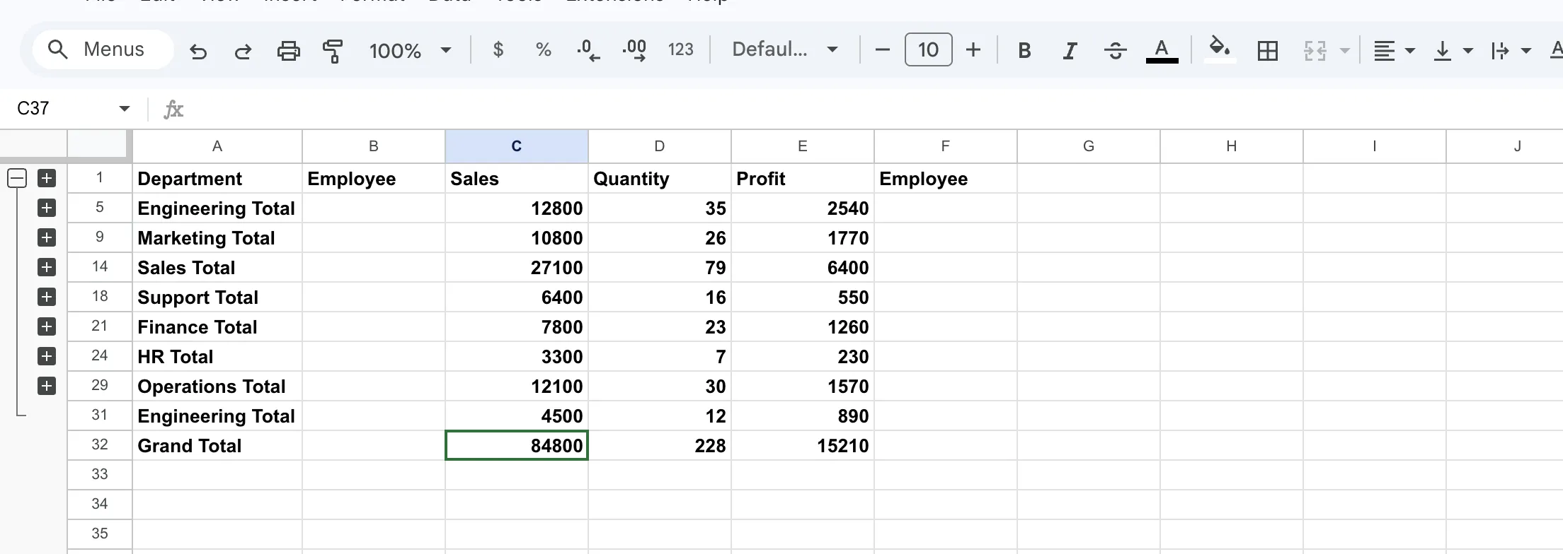 Subtotal rows grouped by column in Google Sheets blog post cover